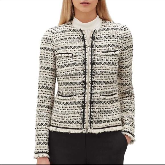 Lafayette 148 Tweed Benji Jscket Sz 10 - Picture 1 of 9